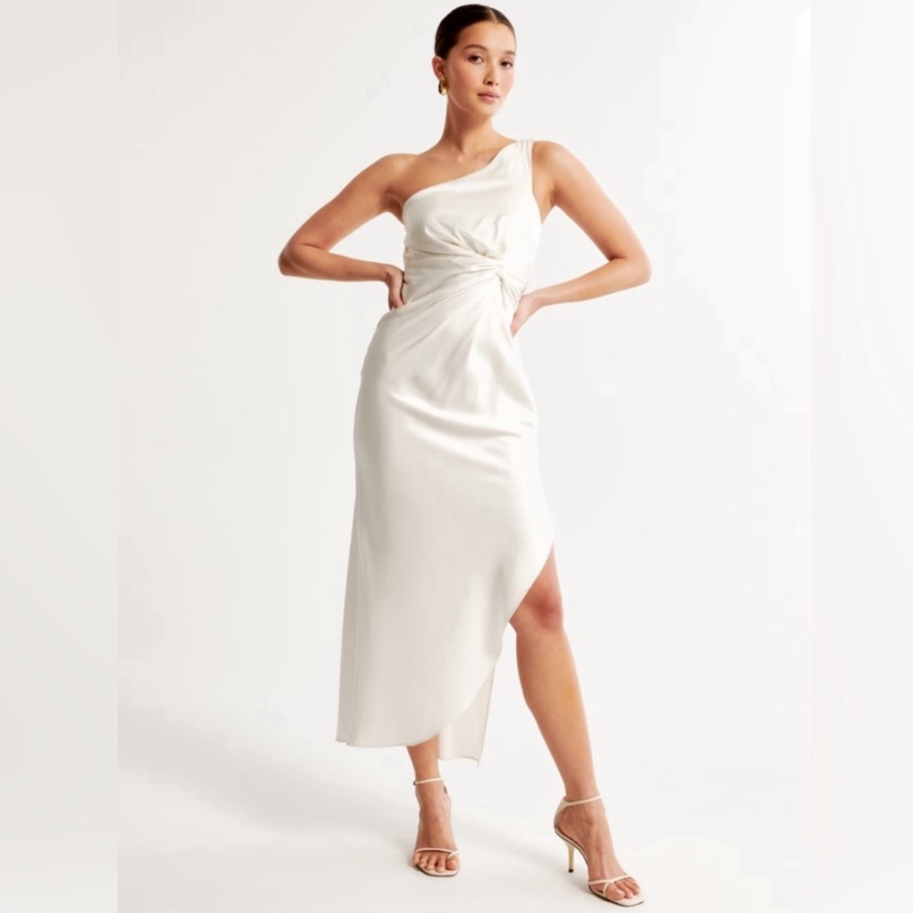NWT Abercrombie White Satin Dress